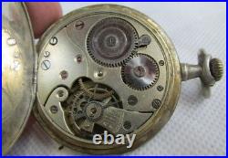 Old Pocket Watch. 800 Silver Case Precision Chronometrique Germany For Restore