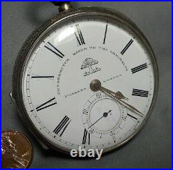 Old Pocket Watch John Forrest KW84892 English 1906 Sterling Swing Out OF Case
