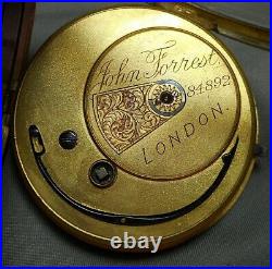 Old Pocket Watch John Forrest KW84892 English 1906 Sterling Swing Out OF Case