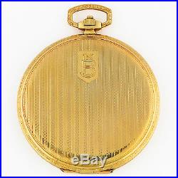 Omega 14K Solid Gold Cal 38M. S. Ornate Hunting Case Art Deco Pocket Watch 51mm