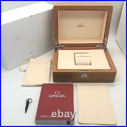 Omega Genuine Watch box case Wooden box Instructions Pouch Card case B0617036