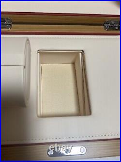 Omega Genuine watch box case Wooden Booklet Card case Pouch Outer box MINT
