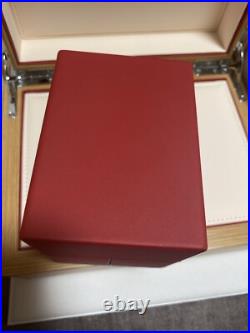Omega Genuine watch box case Wooden Booklet Card case Pouch Outer box MINT