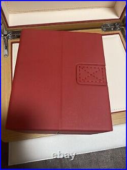 Omega Genuine watch box case Wooden Booklet Card case Pouch Outer box MINT