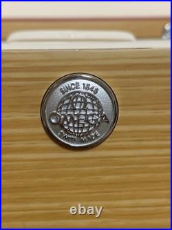 Omega Genuine watch box case Wooden Booklet Card case Pouch Outer box MINT
