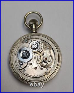 Omega Pocket Watch 24H 15J Silveroid Case circa Movement SN 1665881 Runs Well