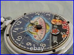 Original From Outer Space double Automaton Pocket watch & Original case, works