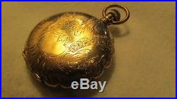 Ornate 18s Antique Elgin Pocket Watch G. M. Wheeler Gold Filled Scalloped Case