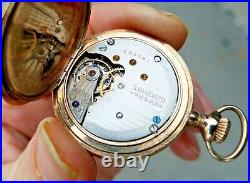 Ornate Ladies Gold Filled Pocket Watch Hunter Case Antique NEEDS REPAIR