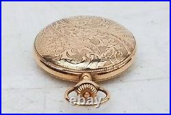 Ornate Ladies Gold Filled Pocket Watch Hunter Case Antique NEEDS REPAIR