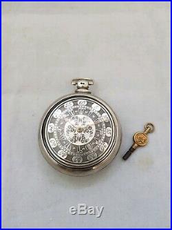 Ottoman Turkish 1833 Benjamin Norton Verge Fusee Silver Pair Case pocket watch