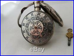 Ottoman Turkish A Cameron Liverpool Verge Fusee Silver Pair Case pocket watch