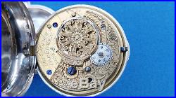 Pair Cased Pocket Watch Verge Fusee J. Hardy 1860 Montre Coq Spindeluhr