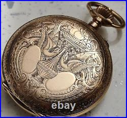 Patent Jump Hour Digital Antique Pocket Watch With The Most Beautiful Case Ever