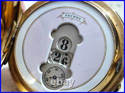 Patent Jump Hour Digital Antique Pocket Watch With The Most Beautiful Case Ever