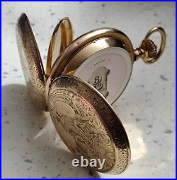 Patent Jump Hour Digital Antique Pocket Watch With The Most Beautiful Case Ever