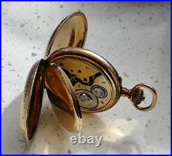 Patent Jump Hour Digital Antique Pocket Watch With The Most Beautiful Case Ever