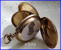 Patent Jump Hour Digital Antique Pocket Watch With The Most Beautiful Case Ever