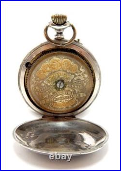 Pocket Watch 8 JOURS Pocket Hunter 8 Giorni 8 Days Case Silver 51mm Working