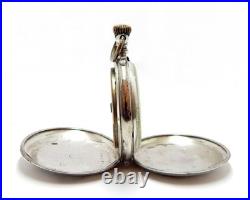 Pocket Watch 8 JOURS Pocket Hunter 8 Giorni 8 Days Case Silver 51mm Working