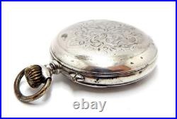 Pocket Watch 8 JOURS Pocket Hunter 8 Giorni 8 Days Case Silver 51mm Working