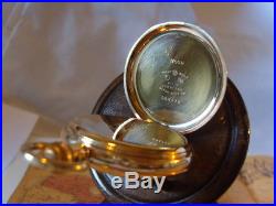 Pocket Watch Antique 1912 Swiss 7 Jewel Full Hunter 10ct Rose Gold /f Case Fwo