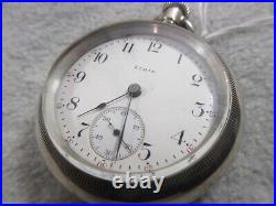 Pocket Watch Elgin 18 Sz 17j C 1911 Model 5 Silverode Case Nice