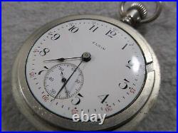 Pocket Watch Elgin 18 Sz 17j C 1911 Model 5 Silverode Case Nice