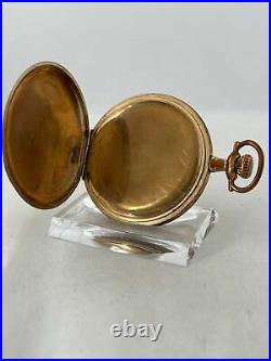 Pocket Watch Elgin Hand Wound Savonette With Decorated Case, Works