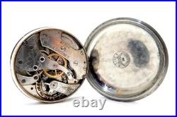 Pocket Watch LONGINES Dial Porcelain Cal. 19.95 Case Steel 53mm 1905c Working