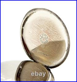 Pocket Watch LONGINES Dial Porcelain Open Face 47mm Case Steel 1925c Working