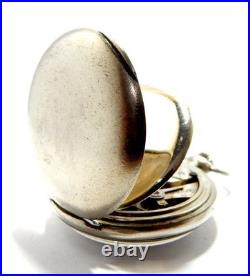 Pocket Watch LONGINES Dial Porcelain Open Face 47mm Case Steel 1925c Working