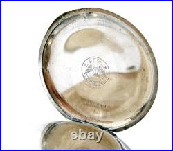 Pocket Watch LONGINES Hand Winding Dial Porcelain Case Steel 49mm Working 1910c