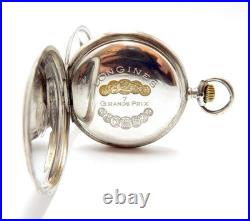 Pocket Watch LONGINES Hunter Cal 18.50 Case Silver 51mm Circa 1925 Working