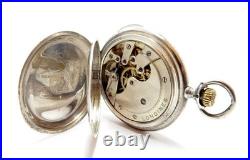 Pocket Watch LONGINES Hunter Cal 18.50 Case Silver 51mm Circa 1925 Working