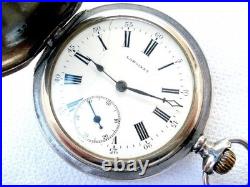 Pocket Watch LONGINES Hunter Cal 18.50 Case Steekl 51mm Circa 1915 Working
