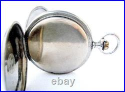 Pocket Watch LONGINES Hunter Cal 18.50 Case Steekl 51mm Circa 1915 Working
