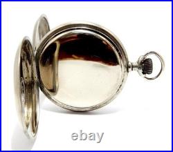 Pocket Watch LONGINES Hunter Cal 18.50 Case Steel 51mm Circa 1910 Working