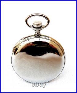 Pocket Watch LONGINES Hunter Cal 18.50 Case Steel 51mm Circa 1920 Working