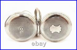 Pocket Watch LONGINES Hunter Dial Porcelain Case Silver 51mm Circa 1925 Working