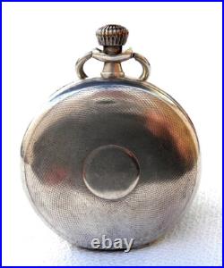 Pocket Watch LONGINES Hunter Grand Prix Cal 18.26 Case Silver 48mm Working