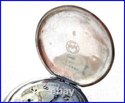 Pocket Watch LONGINES Hunter Grand Prix Cal 18.26 Case Silver 48mm Working