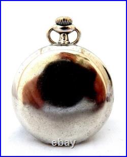 Pocket Watch LONGINES Hunter Grands Prix Cal 18.80 Case Silver 48mm Working 1915