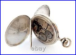 Pocket Watch LONGINES Hunter Grands Prix Cal 18.80 Case Silver 48mm Working 1915