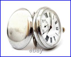 Pocket Watch LONGINES Open Face Cal 20.52 Case Steel Huge 55mm 1905c Working