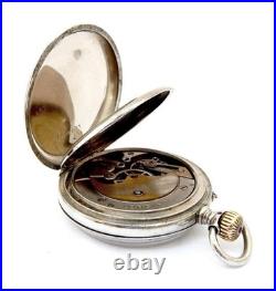 Pocket Watch LONGINES Open Face Cal 20.52 Case Steel Huge 55mm 1905c Working