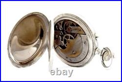 Pocket Watch LONGINES Open Face Cal 20.52 Case Steel Huge 55mm 1905c Working
