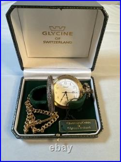 Pocket Watch Men's Celtic Irish Claddagh Pocket Watch Made In Ireland Authentic