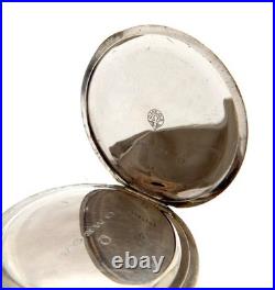 Pocket Watch OMEGA Open Face Dial Porcelain Circa 1915 Case Steel 51mm Working