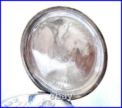 Pocket Watch ZENITH Hunter Grand Prix Paris Case Silver 53mm Circa 1905 Working